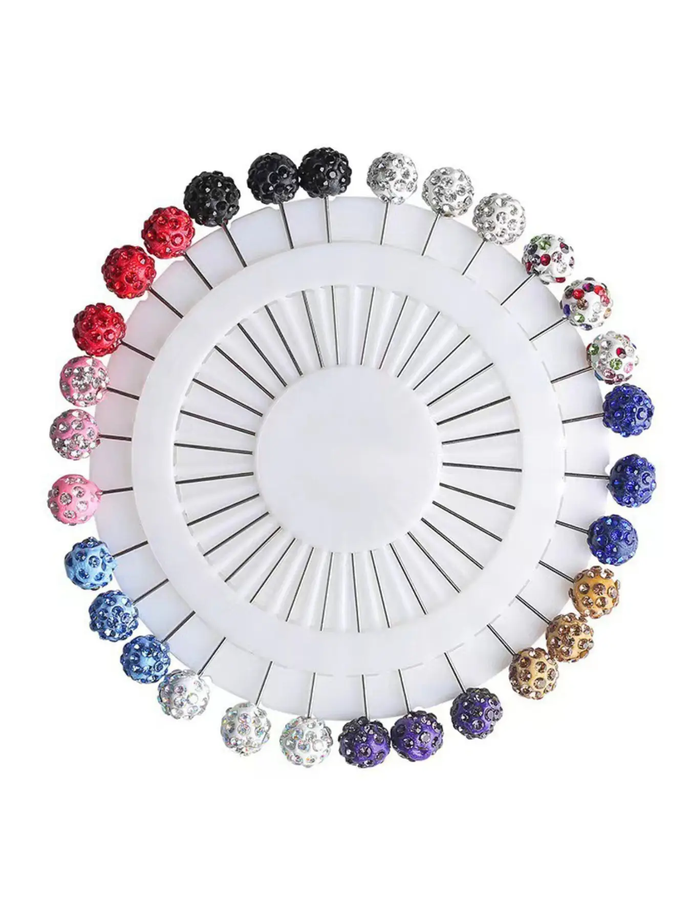 Women's Elegant Large Head Pins, Ladies Scarf Pin Clips, British Style Hat Fastening Needles, Long Needle Design, 1 Pack