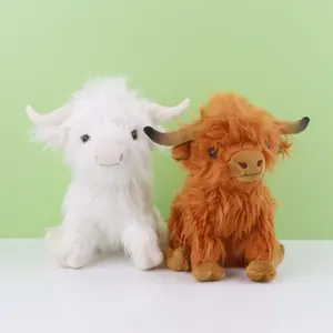 Weighted Highland Cow Plush Toy Soft Fluffy Stuffed Animal for Kids Perfect for Hugging Collecting Unique Design Ideal for Play Cuddling and Collecting