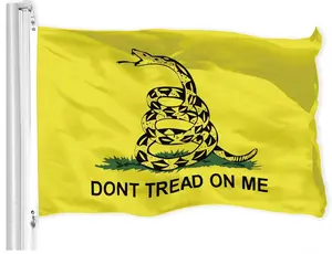 Gadsden Don't Tread On Me Flag 3x5 Ft LiteWeave Pro Series 150D Polyester Durable Indoor Outdoor Vibrant Colors Thicker Than 100D 75D Polyester