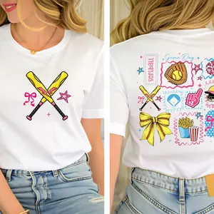 Coquette Softball T-Shirt, Personalized Softball Mom Shirt, Game Day Tee