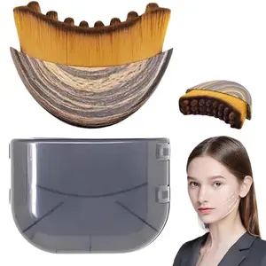 Multifunctional Lymph Contour Face Brush, Massage Eye Neck Care Brush, Crescent Body Brush, Makeup Foundation Brush, Arm Massage Brush, Lymphatic Drainage Tool