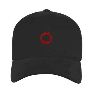 UNISEX EMBROIDERED NEW JERUSALEM CROWN OF THORNS BRUSHED TWILL CAP - BLACK