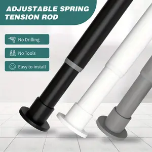 No-drill telescopic rod; adjustable, reusable clothes drying rod (43.31–78.74 in); wardrobe support rod; cabinet support rod; drying rod; shoe rack; storage rod; shower curtain rod; household bathroom accessories; shower curtain