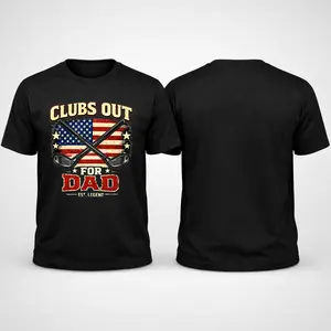 Clubs Out For Dad Shirt – Funny Golff Dad Tee, USA Flag Golff Shirt, Father’s Day Gift For Golff Lovers, Vintage Style Tee