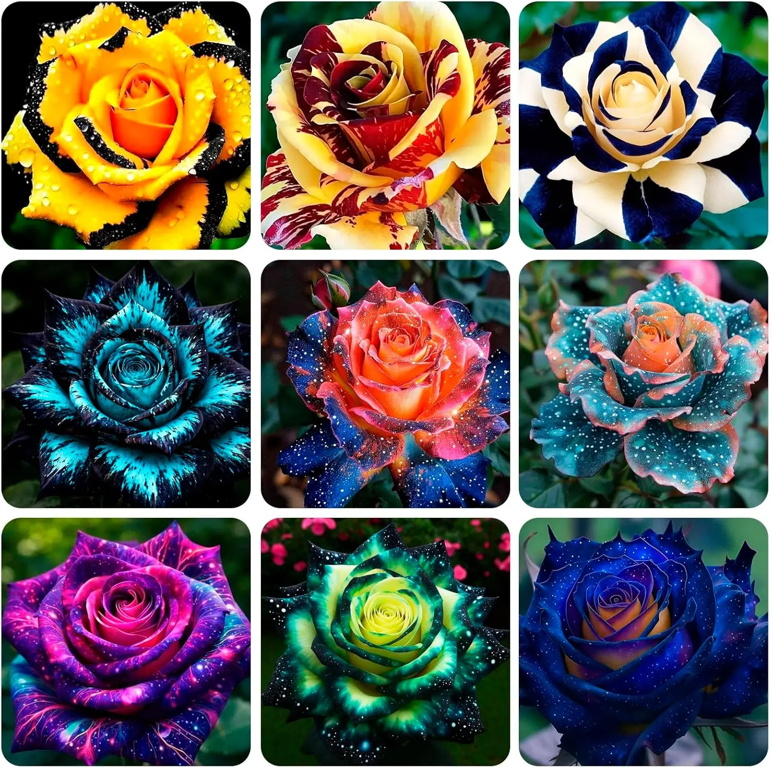 200+ Rose Hybrid Seeds for Planting Outdoor-Perennial Rare Rose Flowers Plant for Your Grarden Home Easy PLanting Mix Color Flower Seeds