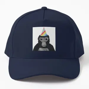 Gorilla Tag Monkey With Birthday Hat Twill Cap Hat - Celebrate birthdays with this fun cap featuring a Gorilla Tag monkey with a birthday hat, perfect for fans of the game and playful designs.