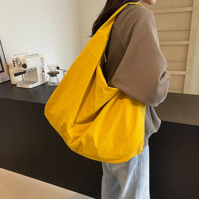 Fashion casual canvas tote bag women's 2025 new trendy versatile large-capacity underarm bag commuter shoulder bag