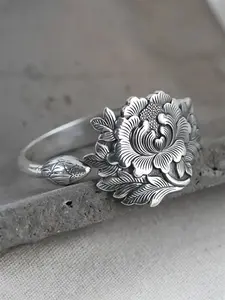 1 PC Elegant Flower Ring For Women For Wedding Engagement Anniversary Party Band Jewelry Valentine's Day Gift