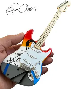 Axe Heaven - Eric Clapton - Eric Clapton Crash 1 Over The Rainbow Fender Strat Mini Guitar Replica Collectible  [Collectible Figurine/Statue/Bust] figurine/statue, Collectible