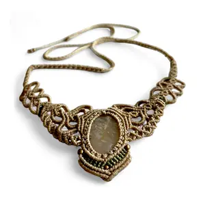 AYANA Solar Quartz Handmade Macramé Necklace for Uplifting Energy & Spiritual Growth – Unique Crystal Jewelry for Crown Chakra Healing & Lightworkers