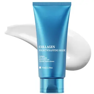 Collagen Night Wrapping Mask for Glass Skin - Elasticity Hydration Boost Reduces Dullness Radiant Skin Easy Peel Off 75ml Facial Moisture