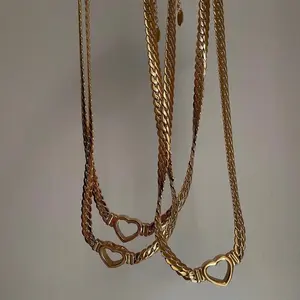 Gold Plated Heart-Shaped Pendant Necklace for Women - Fashion Accessories lover