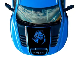Fits 2021-2023 Ram TRX Hellcat TREX Cutout Hood Graphic Matte Black 3M