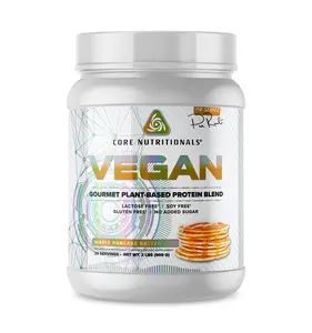 Core Vegan Plant-Based Protein - 100% Plant-Powered Pea & Brown Rice Blend, Clinically Dosed BCAAs, Vegan MCT Creamer & DigeSEB™ Enzymes - Healthcare, Supplement Fitness Muscle Dietary Edible