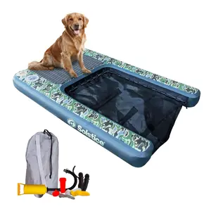 Solstice Original Inflatable Pup Plank Dog Float Floating Ramp Ladder for Pools Solstice Original Inflatable Pup Plank Dog Float Floating Ramp Ladder for Pools
