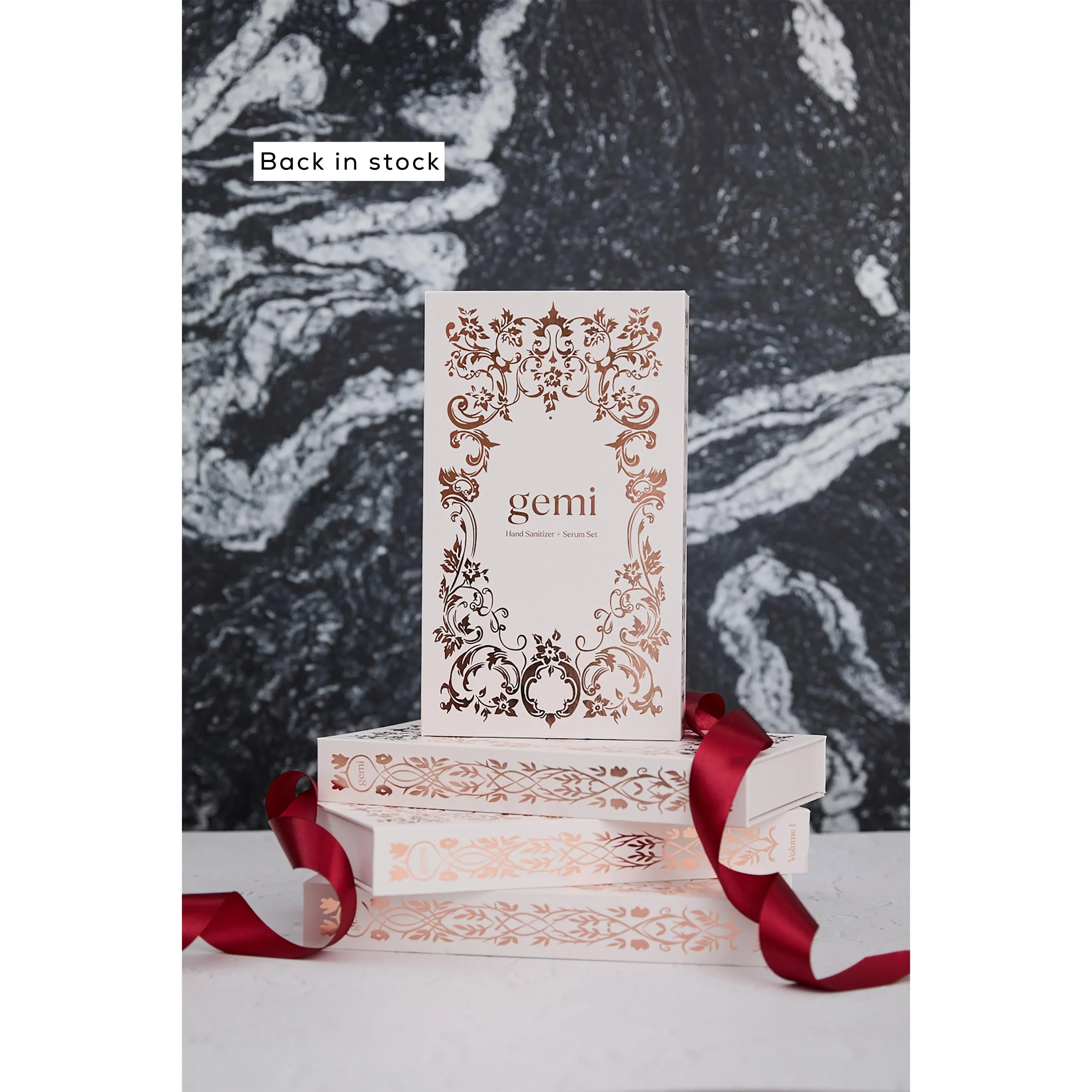 Book of gemi  | gemi beauty | Hand Sanitizer + Serum Spray Hand Sanitizer + Serum Spray | Hydrating K-Beauty Formula with Centella, Vitamin B5 & Green Tea | Kills 99.9% of Germs | 5 Pack