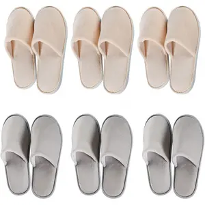 6-10 Pairs Spa Slippers, Non Slip Disposable Slippers For Guest, Washable Reusable, Which Can Be Used As Women Men, House, Indoor, Bathroom, Bedroom, Hotel, Bride Slippers