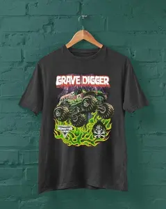 [SALE UP TO 30%] Monster Jam Grave Digger Print T-Shirt, Car T-Shirt, Gift for Car Lovers, Trending Graphic Tees, Men�s Gift, 100% US Cotton, Design & Printed In The USA