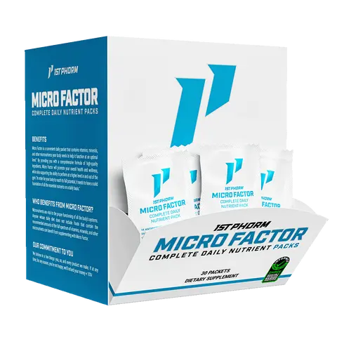 1st Phorm Micro Factor Daily Multivitamin Supplement, Daily Immune & Gut Health Support, 30 Daily Packs