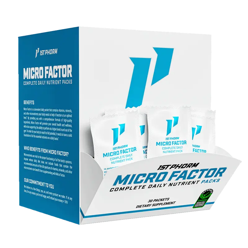 1st Phorm Micro Factor Daily Multivitamin Supplement, Daily Immune & Gut Health Support, 30 Daily Packs