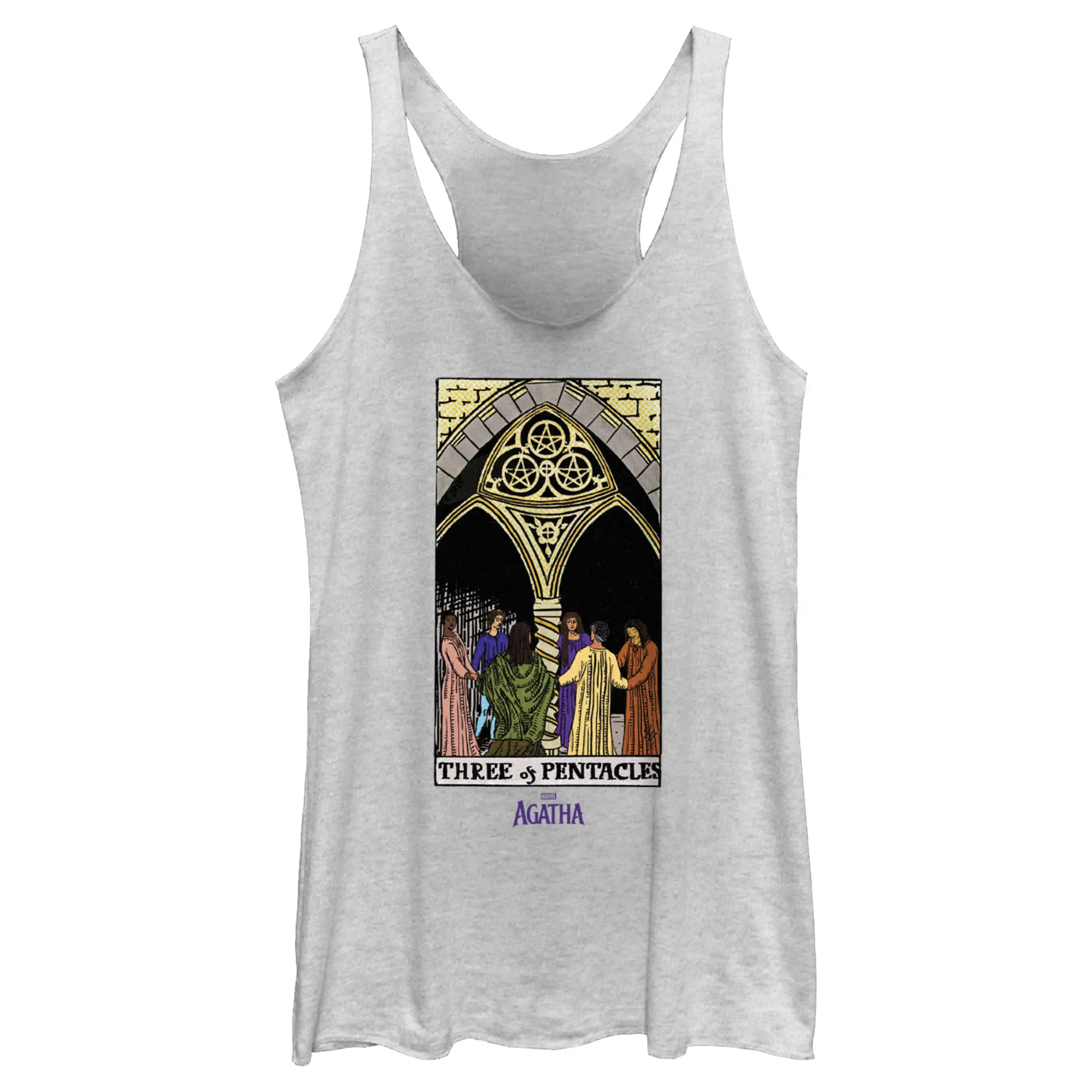 Women's Marvel: Agatha All Along Three Of Pentacles Racerback Tank Top