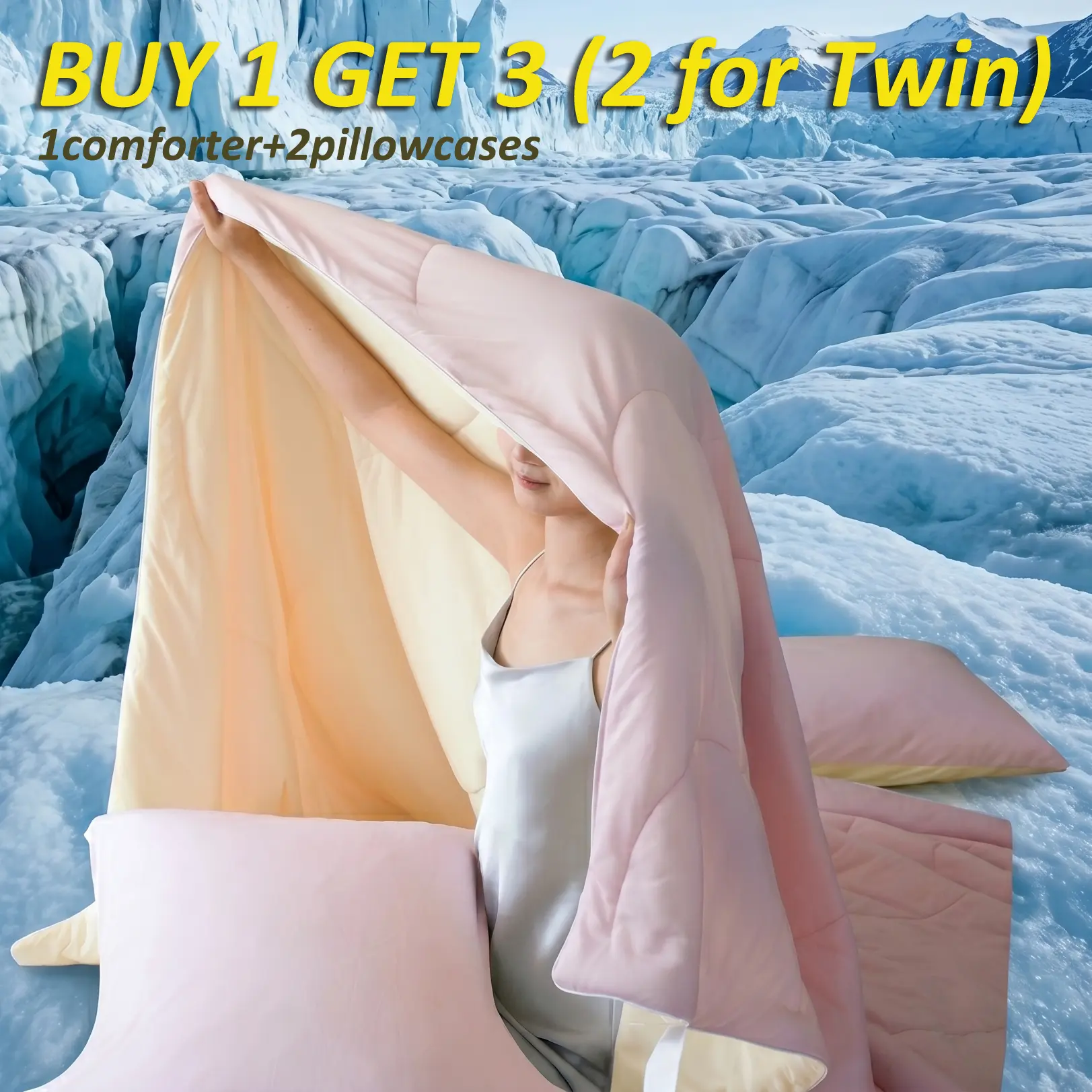 【Back to School】DOWNCOOL Cooling Comforter for Hot Sleepers – Q-MAX>0.4, Instant Cooling 6°C Down, Lightweight Summer Cooling Blanket with Light Gravity Feel, Pet Hair Resistant & Anti-Snag