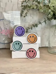 Waterproof Matte Custom Heart // Star // Lightning Bolt Smiley Sticker for Cars, Yeti Cups, and More