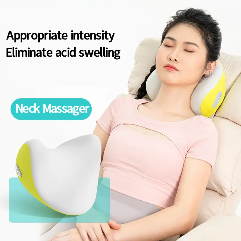Portable Neck and Back Massager Pillow – Multi-Purpose for Neck, Shoulder, Back, Waist, and Leg Pain Relief – Perfect for Car, Home, and Office Use