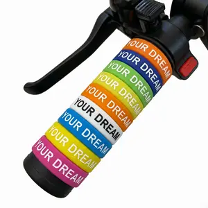 DIY Colorful Silicone Handlebar Grip Covers, Anti-Slip Protective Sleeves for Bicycles & E-Bikes, Universal Handle Wrap Replacement, Fits 1.18"-1.77" (30-45mm) Tubes, Vibration Dampening MTB Bike Accessories