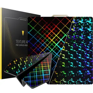 3D Printer Build Plate for Bambu Lab X1 X1C X1E P1P P1S A1, 3D Printer Accessories PEY Dual Texture 257x257mm, Flexible Spring Steel Hot Bed Platform Sheet