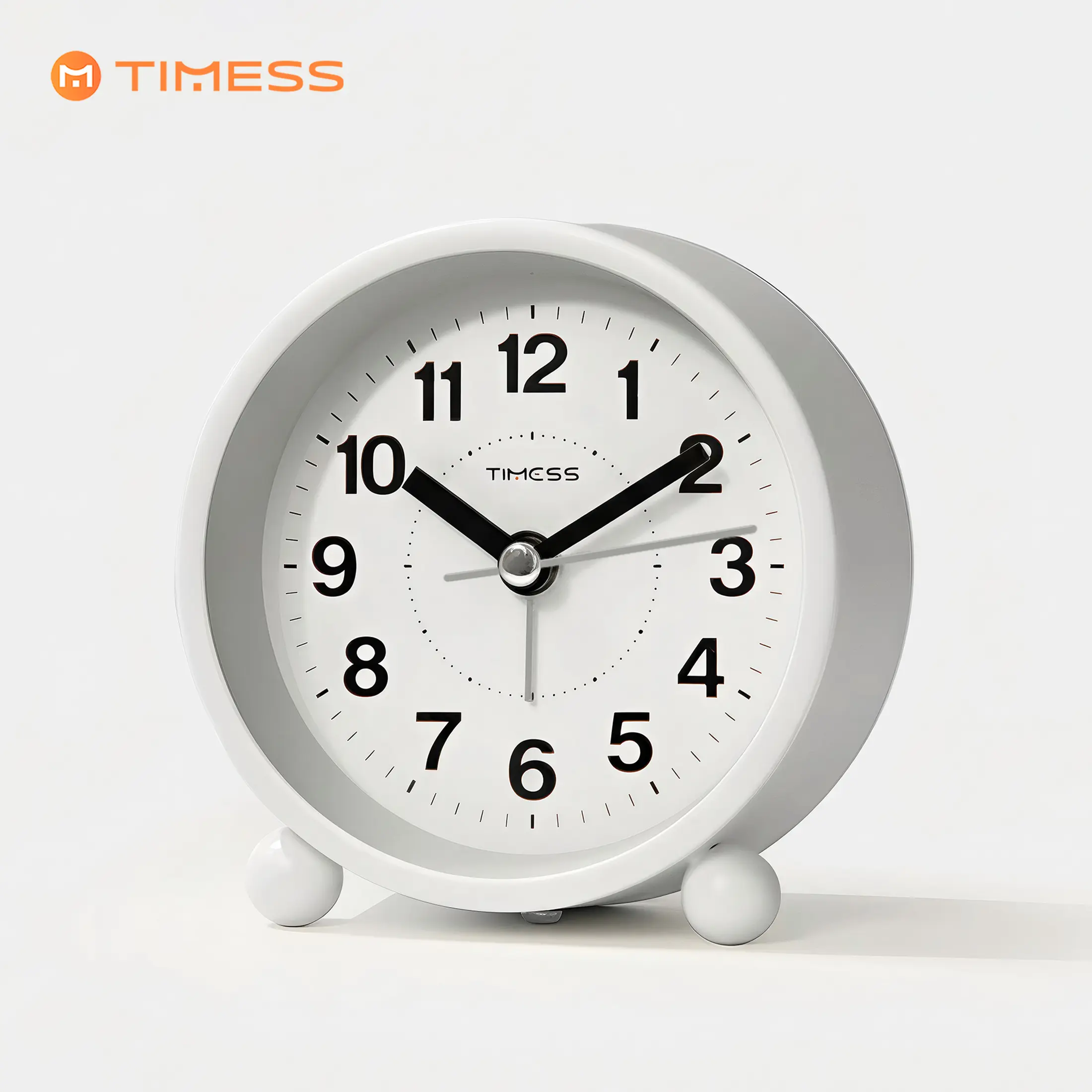 TIMESS Modern Bubble Analog Mini Alarm Clock, Large Digital Display, Minimalist Desktop Decoration, Silent Bedside Clock for Bedroom and Desk summerwins