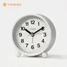 TIMESS Casual Round Analog Alarm Clock - Silent, 3.4 in Large Easy-to-Read Display, Eye Care, Metal Body Countertop Home Decor, Minimalist Bedroom Accessory, Waking Up Alarm for Students, Alarm For Waking Up
