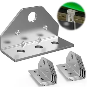 Yuleimy Boat Trailer Bunk Brackets, Galvanized Swivel Top Angle Bracket for Bolster Bunk Board Mounting, Heavy Duty 3mm Thick Steel, Silver, 8/12 PCS (Hardware Not Included)