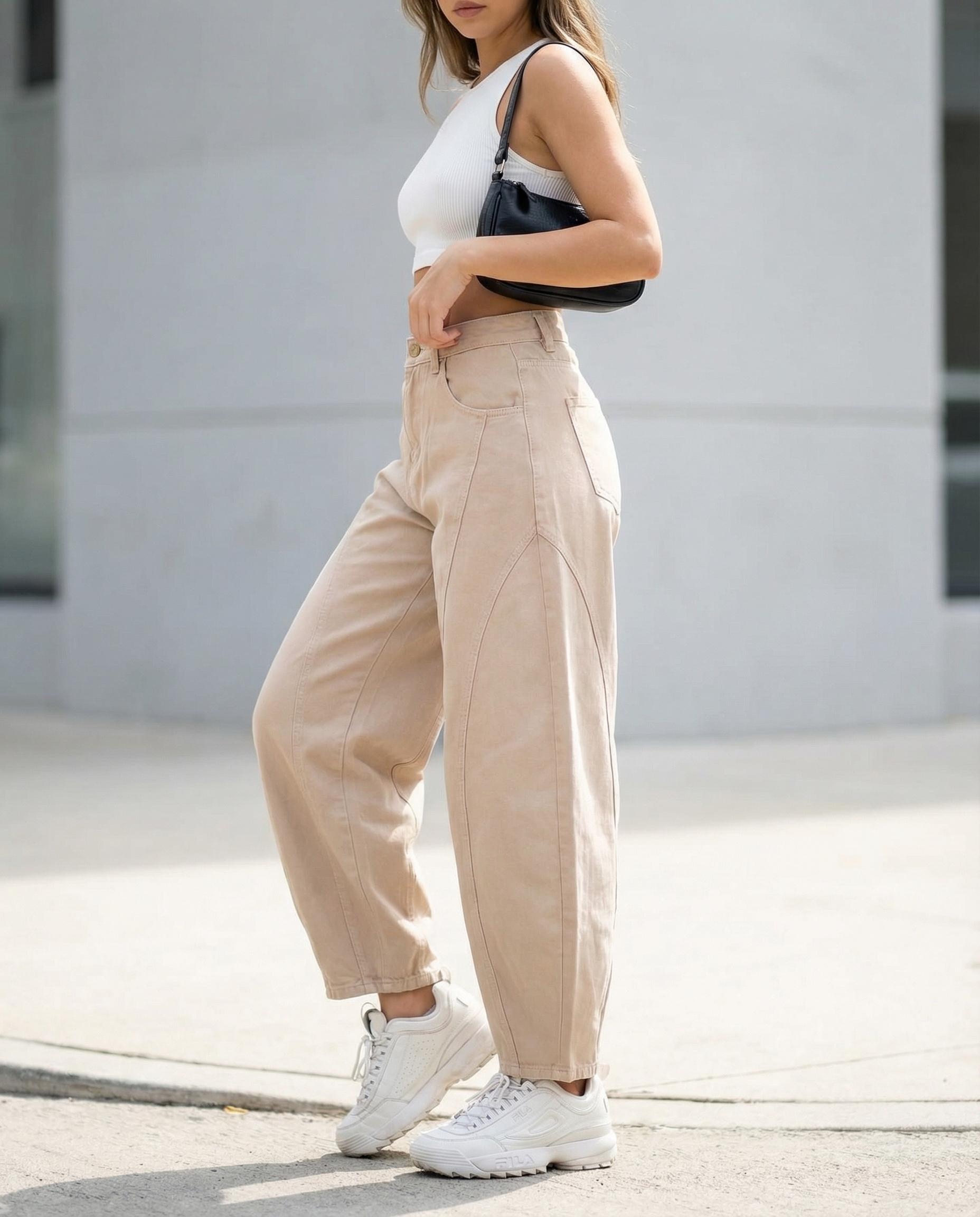 Women’s Baggy Barrel Jeans Comfortable Relaxed-Fit Wide-Leg Pants with Y2K-Inspired Coquette Star and Heart Graphics—Cute Everyday Casual Streetwear