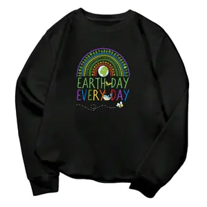 Eco-Loving Earth Day Rainbow Sweatshirt – Long Sleeve with Beautiful Tree Design