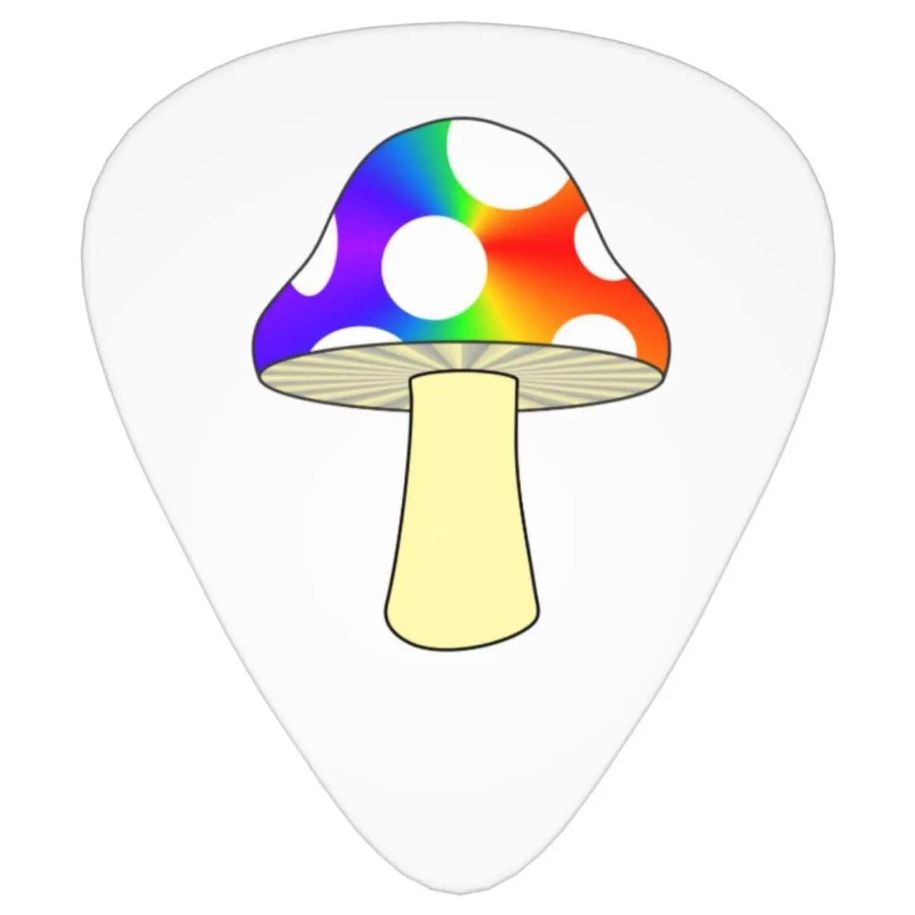Mushroom Nature Colorful Mushroom Rainbow Guitar Picks For Acoustic Guitar Mandolin Bass Electric Guitar 12-Pack Includes Thin Medium Heavy Gauges