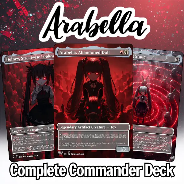 Arabella – Crimson Doll Queen MTG Proxy EDH Deck – Full 100 Cards + Tokens
