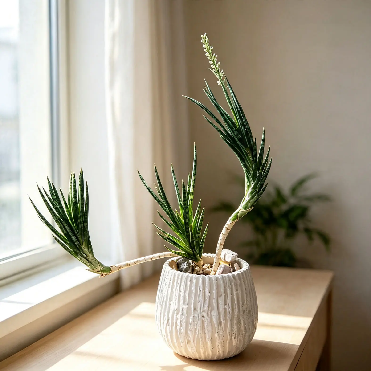 Live Fox Tail Snake Plant Dracaena Angularis Hard Leaf Succulent Low Maintenance Sansevieria Home Decor Plant