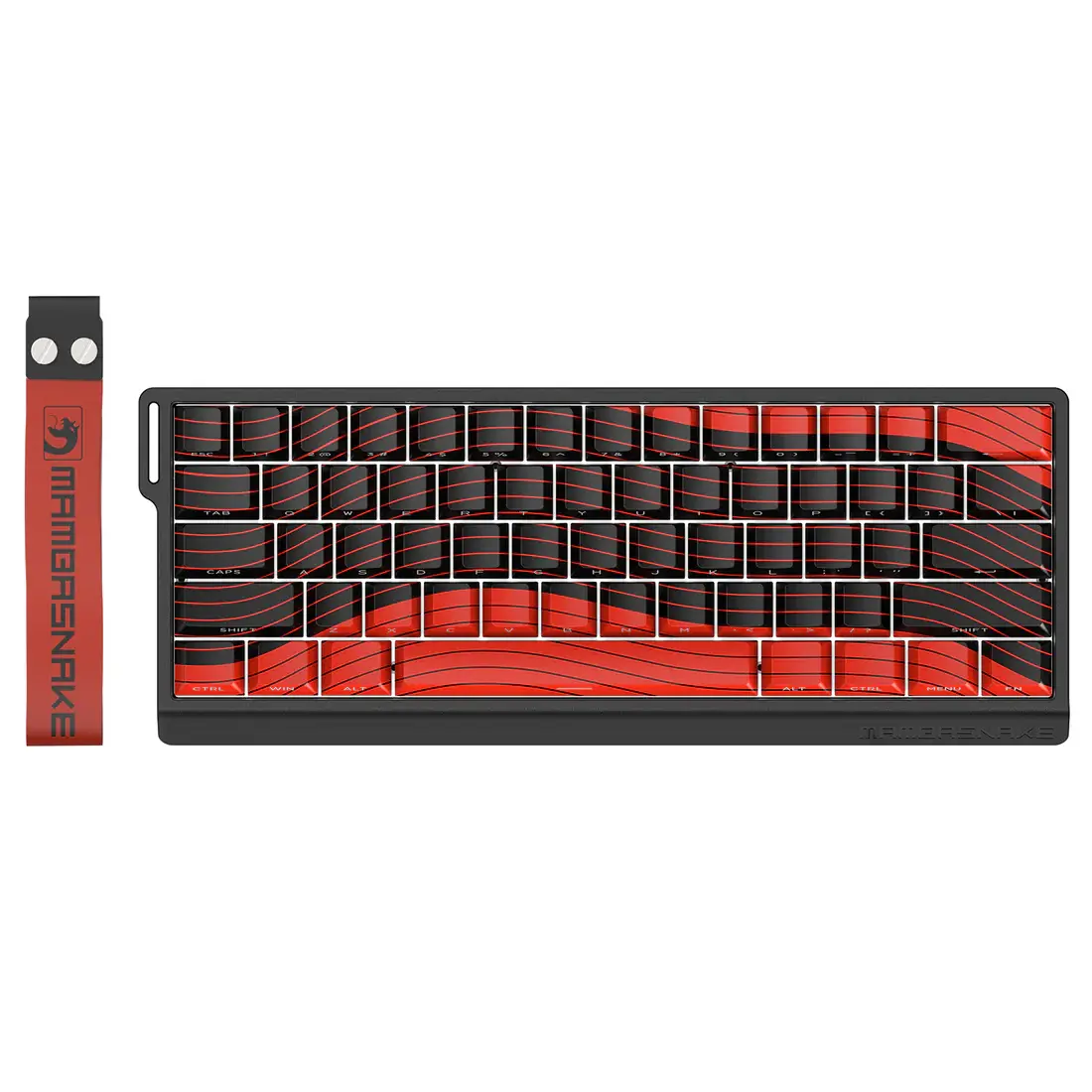 MAMBASNAKE X60 HE 60% Wireless Mechanical Gaming Keyboard - Rapid Trigger Hall Effect Magnetic Switches, Adjustable Actuation, 0.1ms Ultra-Low Latency, 8KHz Polling Rate, 3-Mode RGB, PBT Keycaps for Win/Mac, Minimalist Custom Design, Wireless Mechanical K