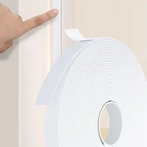 Weather Stripping Door Seal White,Self Adhesive  Tape High Density  Sealing Strip,Air Conditioner Window Seal,Soundproof  Tape Roll(1/2" W X 1/13" T X 33' L)