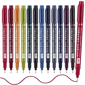 12 Colors 0.5 Micro, Fineliner Pen Set Ink, Art Marker Set, Fine Point Pen,Multi-liner, Sketching, Anime,Artist Illustrating/Technical Drawing,Office Documents, Doodle Drawing Pen