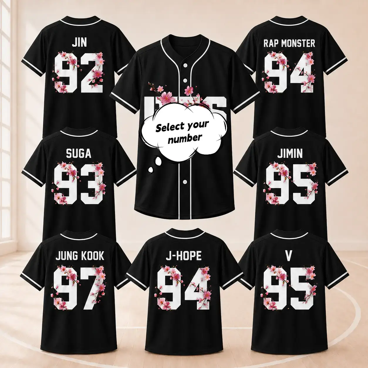 Printed Kpop Idol 2026 Concert Baseball Jersey For Youth Adults, Select Your Number, Athletic Tee Concert Outfit for Men and Women, Gift for Fans