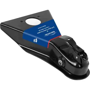 2" A-Frame Trailer Coupler with Trigger Latch, 8,000 lbs GTW Capacity Heavy-Duty Steel Coupler for RV, Boat, Camper & Utility Trailers, Black Powder Coated Finish for Weather Protection