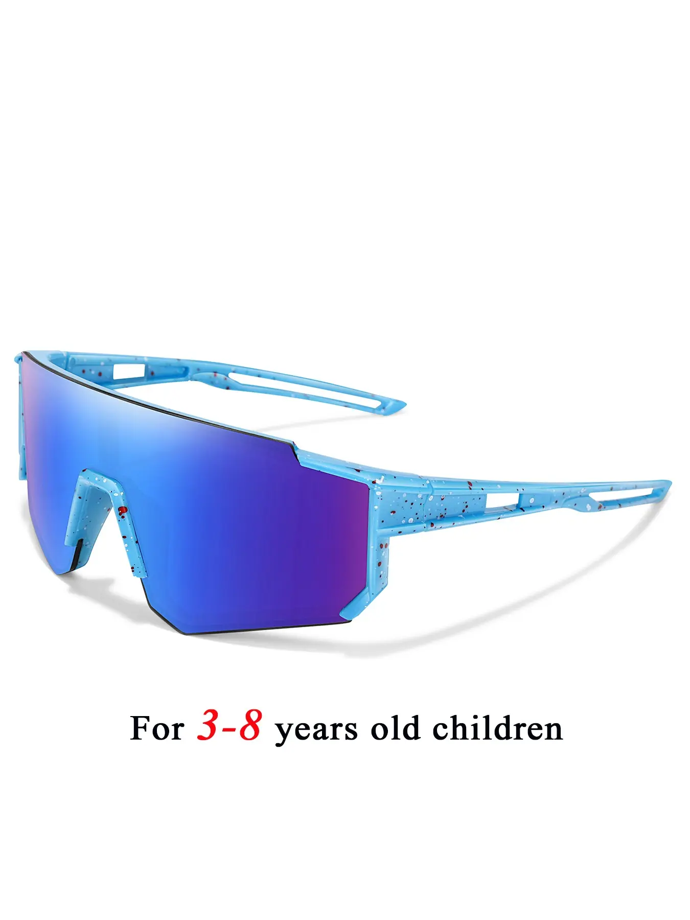 Kids Fashion Sunglasses 3-8 Years, Outdoor Sports Glasses, Unisex Baseball Glasses, Color Mirror Lenses, Windproof, Lightweight Windproof Eyewear, for Cycling, Hiking, Fishing, Sports Eyewear, Windproof Shades