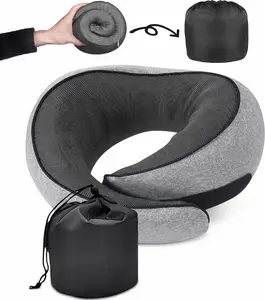 Travel Neck Pillow, Breathable Comfortable Memory Foam Neck Pillow, Travel Nap Pillow with Storage Bag, Valentine's Day Gift, Supportive Memory Foam