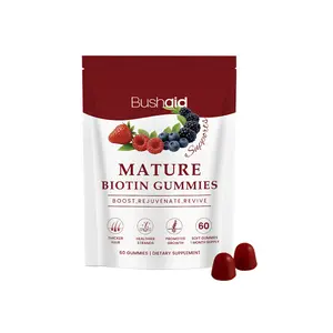 Mature Biotin Gummies with Vitamin C & Vitamin E, Boost, Rejuvenate & Revive, Support Hair, Skin & Nails Health, Enhance Immunity, 60 Gummies Per Pack