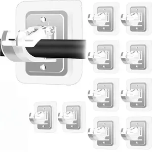 A set of 8 PCS Curtain Rod Brackets with Clips,Transparent Drapery Hooks,Rod Hanging,Adjustable Rods Holder,Multipurposefor Curtain Rod Hooks for Livingroom Bathroom Kitchen Bedroom Toilet Apartment