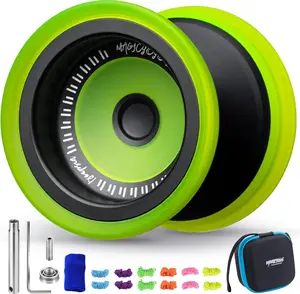 MAGICYOYO V13 DEEPSPIN Bi-Material Yoyo for Kids 8-12 and Adults, Dual Purpose Professional Yoyo for All Skill Levels, Trick Yo yo with 12 Yo-yo Strings, Finger Brace, Bearing Kit