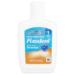 Fixodent Denture Adhesive Powder, Extra Hold, 2.7 oz (76 g)