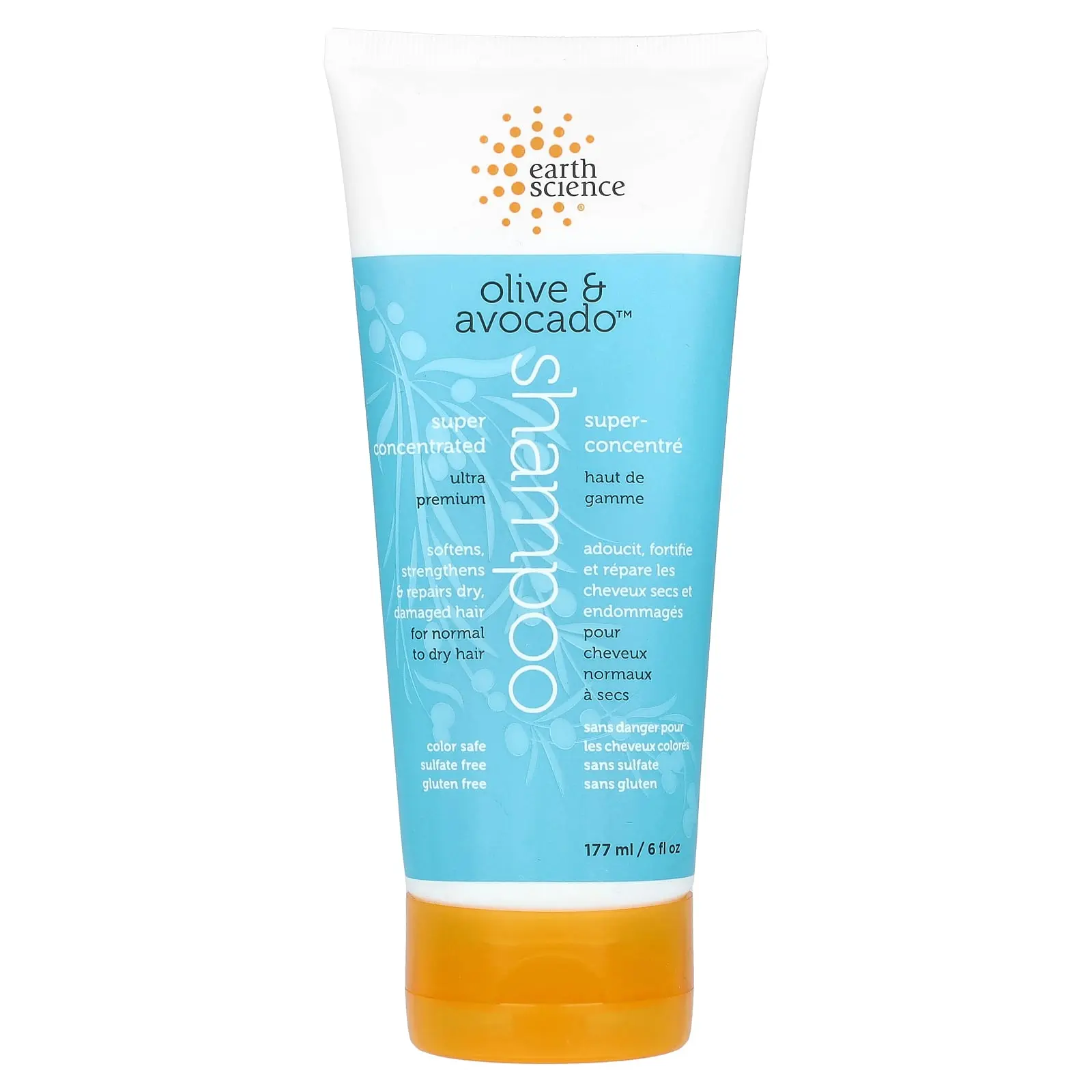 Earth Science Super Concentrated Shampoo, Olive & Avocado™, For Normal to Dry Hair, 6 fl oz (177 ml)
